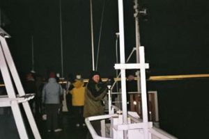 Upper deck on icebrekar during the totality