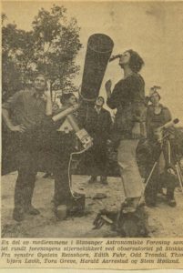 From a newspaper article - Tora and company watching solar eclipse